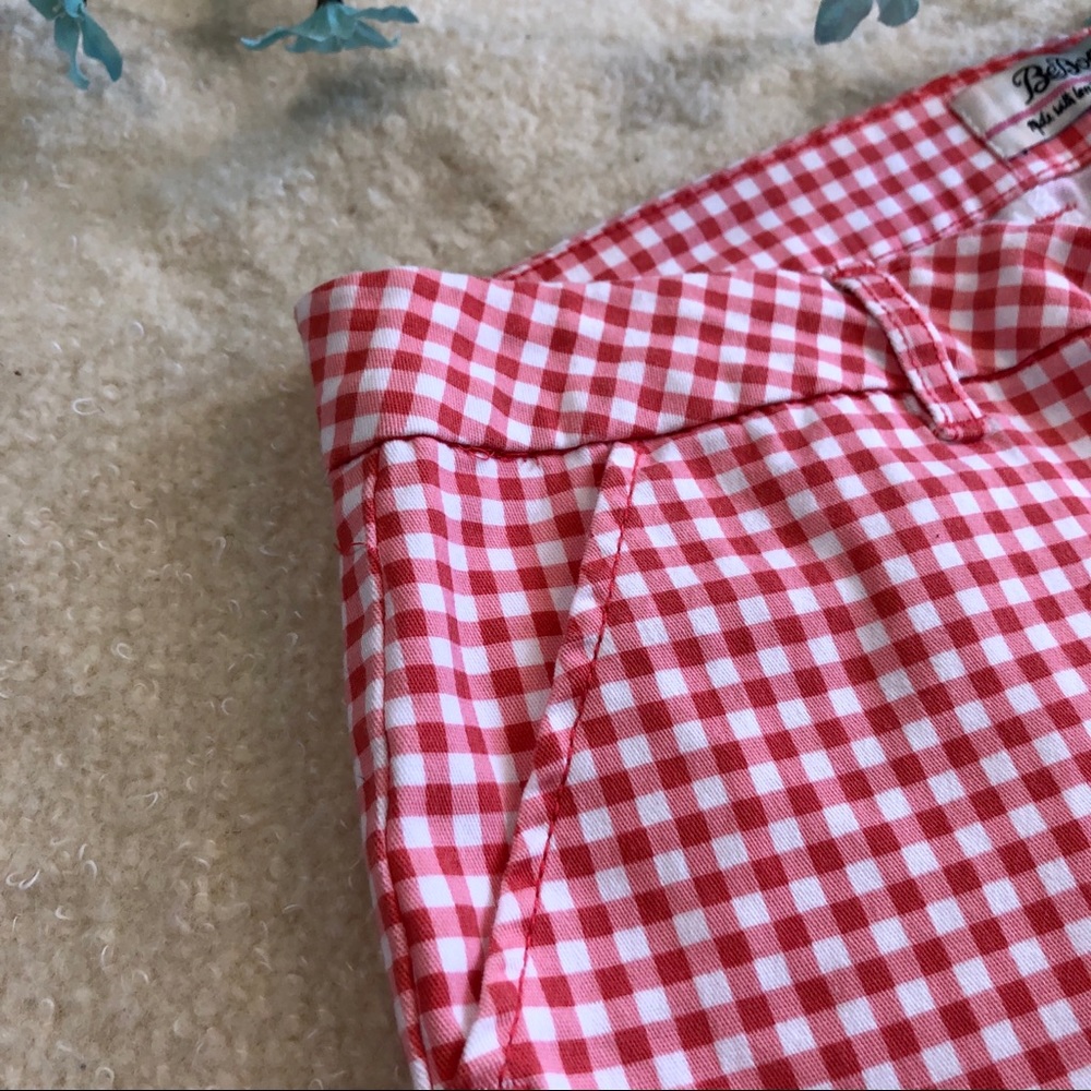 BeBop Scalloped Red & White Gingham Shorts (11) - Picture 5 of 7